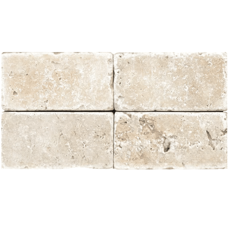 Buy Ivory Travertine Tile 3x6 Inch Backsplash BOX Pyramids Tile And