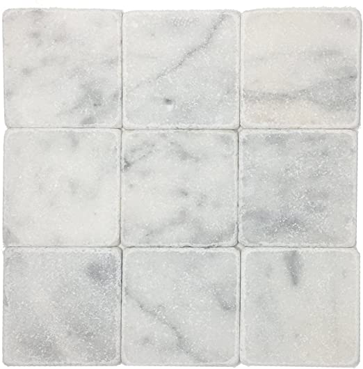 Carrara Marble Tile 4x4 inch Backsplash [BOX]